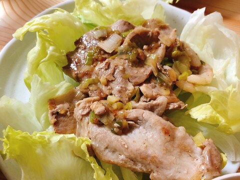 豚肉のネギ塩炒め